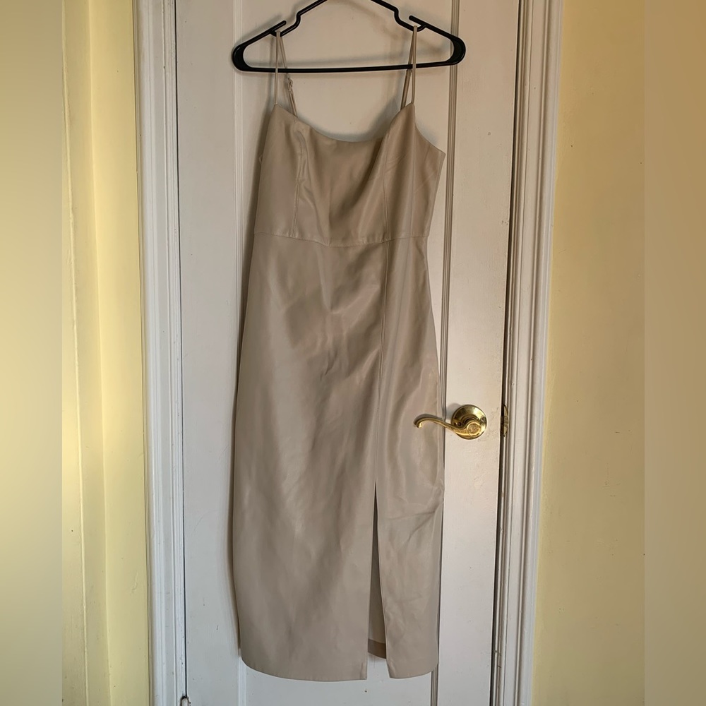 Dynamite Faux Leather Midi Dress